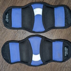 2 Purple And Black Ladies 1.5 Lbs Wrist Weights Reflective Strip Gold's Gym SM